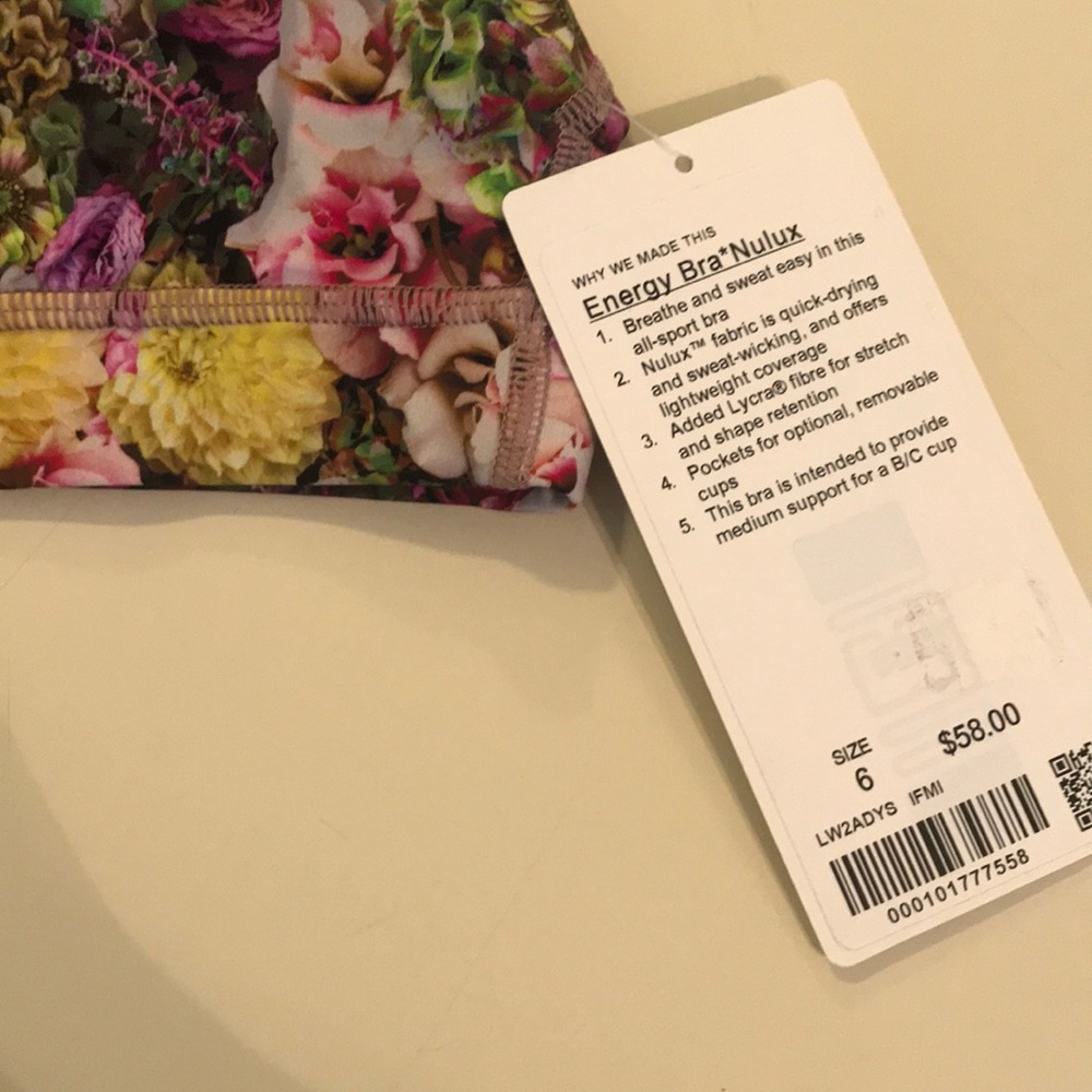 Lululemon Energy Bra Inflorescent Multi - Picture 8 of 9